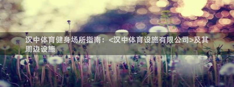 意昂平台体育：汉中体育健身场所指南：<汉中体育设施有
