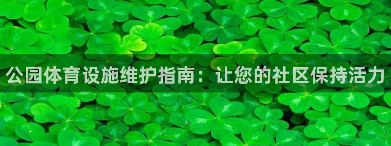 意昂体育3平台假的吗是真的吗：公园体育设施维护指南：