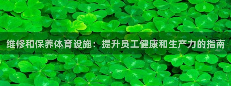 意昂3新能源：维修和保养体育设施：提升员工健康和生产
