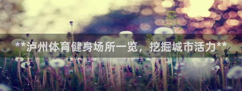 意昂体育3娱乐：**泸州体育健身场所一览，挖掘城市活