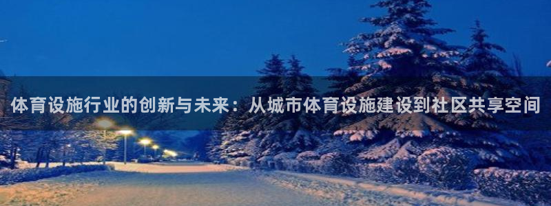 意昂体育3注册：体育设施行业的创新与未来：从城市体育设施建设